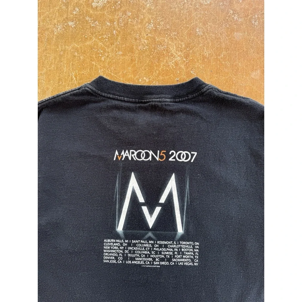 VTG 2007 Maroon 5 Adam Levine American Rock Pop Band Promo Tour T-Shirt (S)